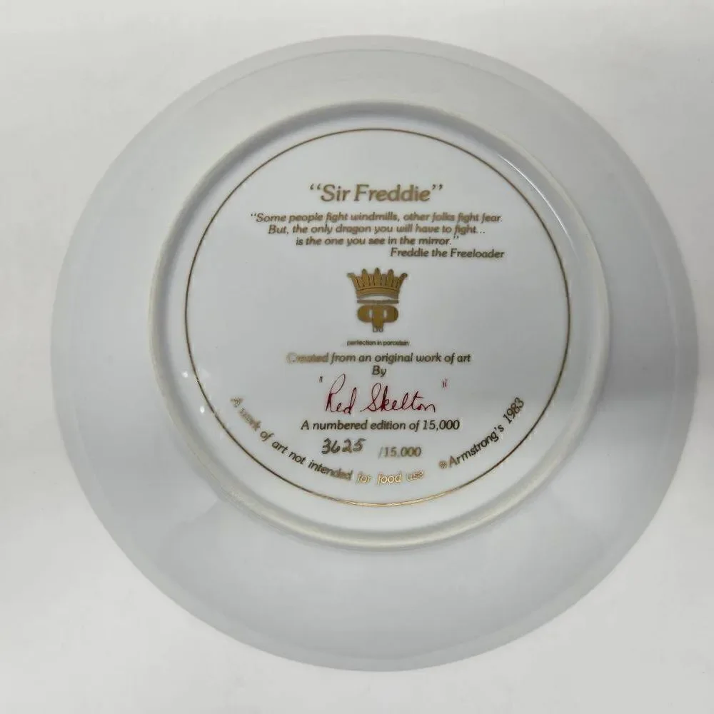 RED SKELTON COLLECTION COLLECTOR PLATE SIR FREDDIE 3625/15000 IN ORIGINAL BOX